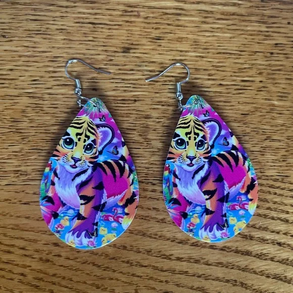Lisa Frank Earrings - Picture 2 of 3